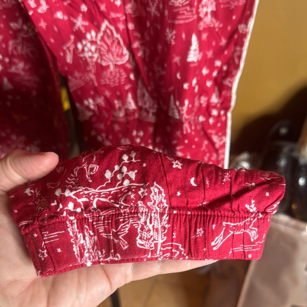 NIP Victoria’s Secret Red Winter Reindeer  Jogger Pajama Pants Size XL - Picture 6 of 9